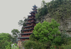 Rote Pagode am Jangtse